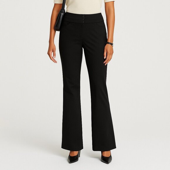 White House Black Market Black Bootcut Dress Pants Legacy 14S Career Work - Picture 1 of 15